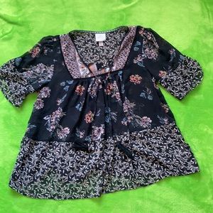 Flowy boho sheer top